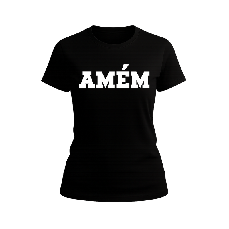 Camiseta Estampada Amém – Estilo que transmite atitude e significado!⚽