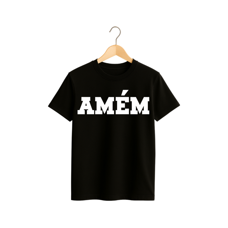 Camiseta Estampada Amém – Estilo que transmite atitude e significado!⚽